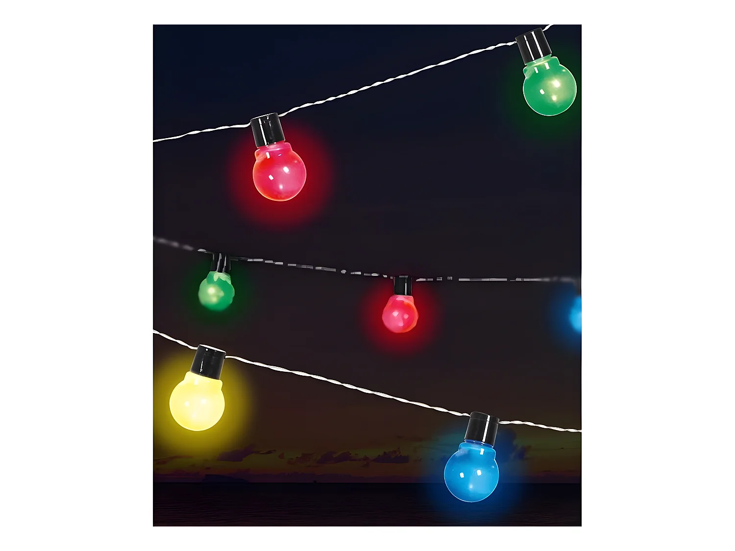 Guirlande Lumineuse Led "Boules" 180cm Multicolore