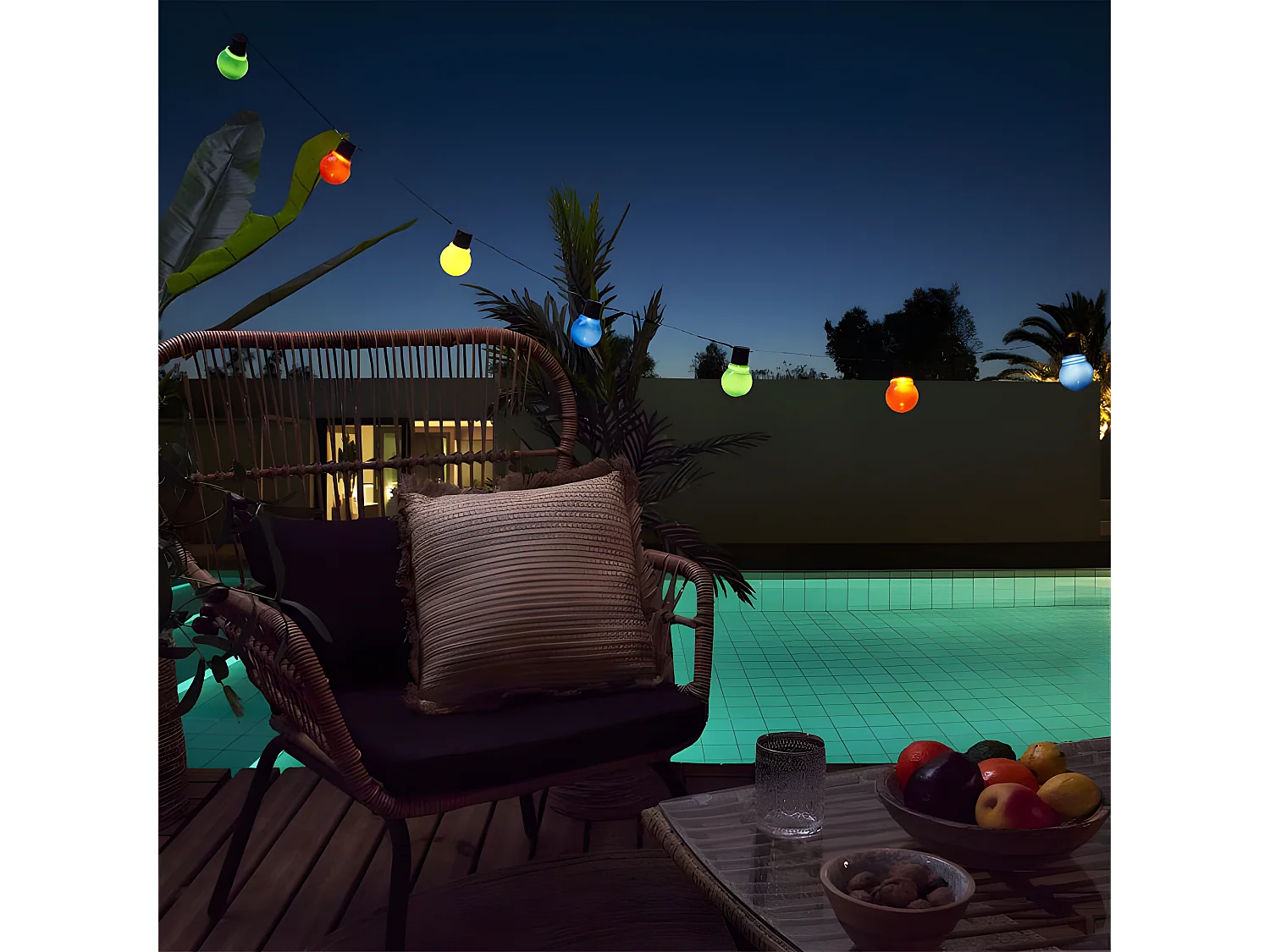 Guirlande Lumineuse Led "Boules" 180cm Multicolore