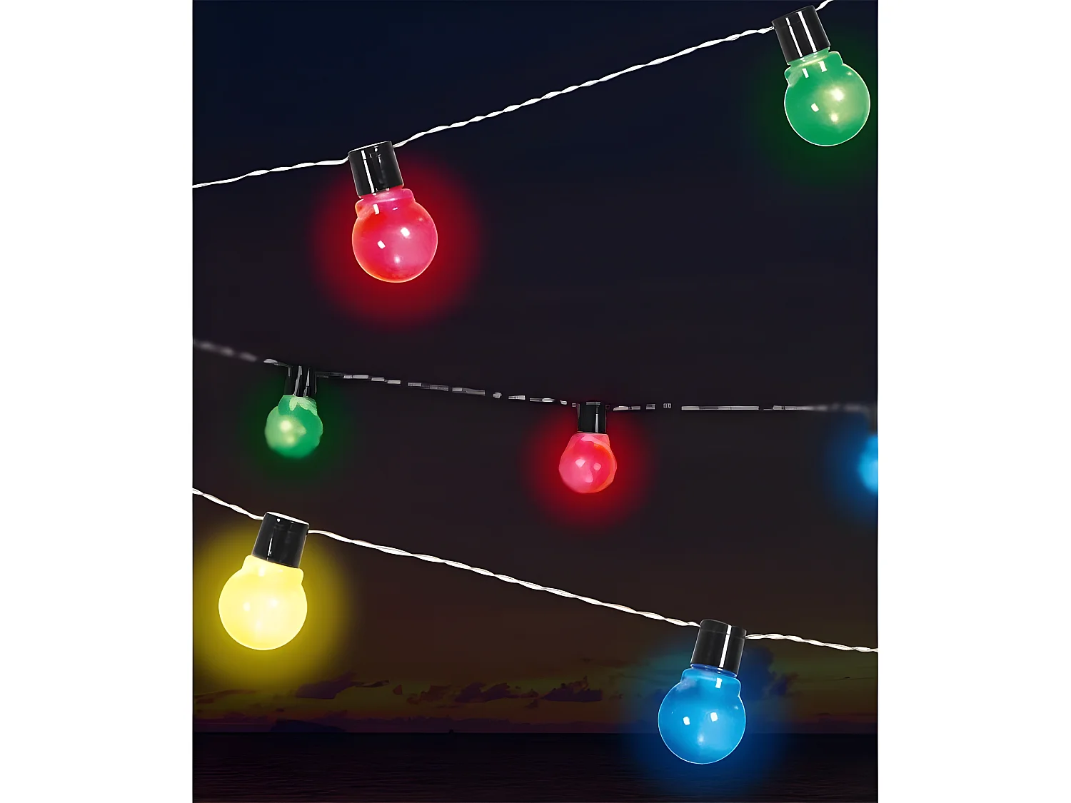 Guirlande Lumineuse Led "Boules" 180cm Multicolore