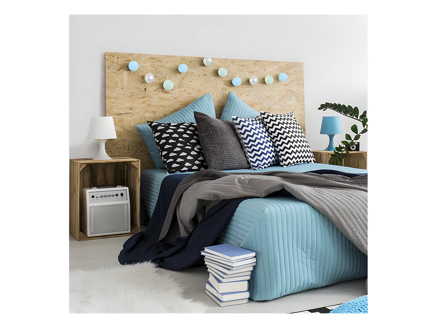 Guirlande Lumineuse à Led "10 Boules" 192cm Bleu