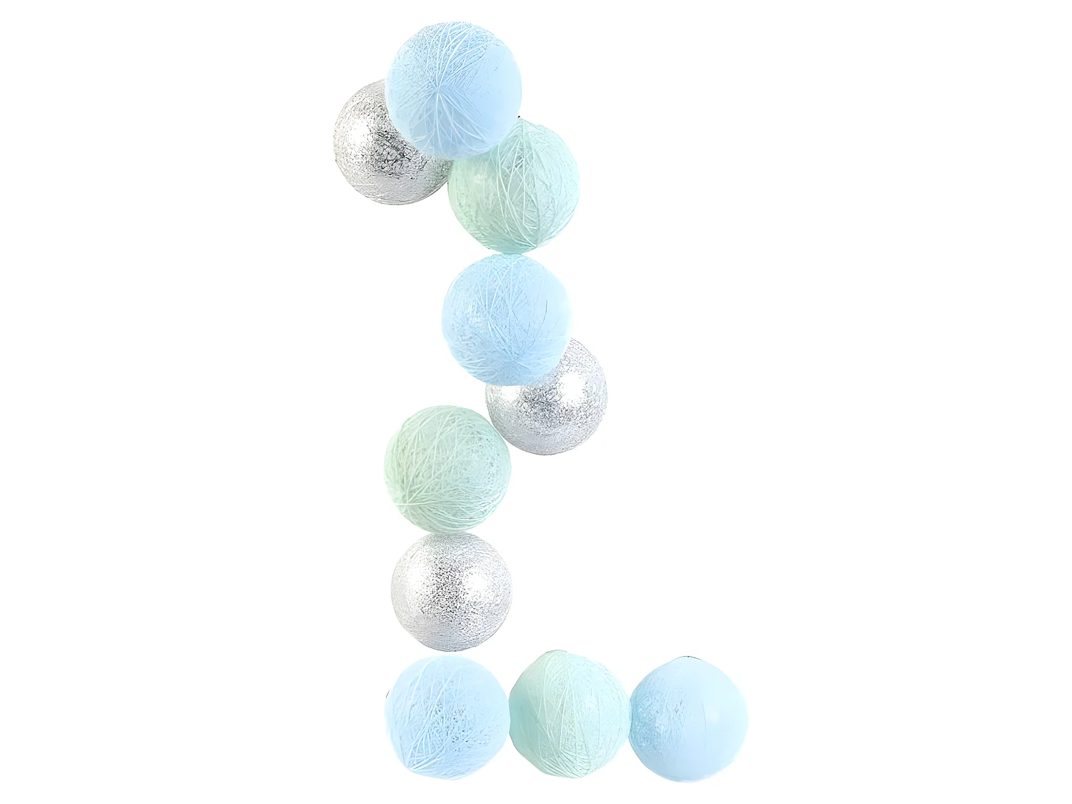 Guirlande Lumineuse à Led "10 Boules" 192cm Bleu