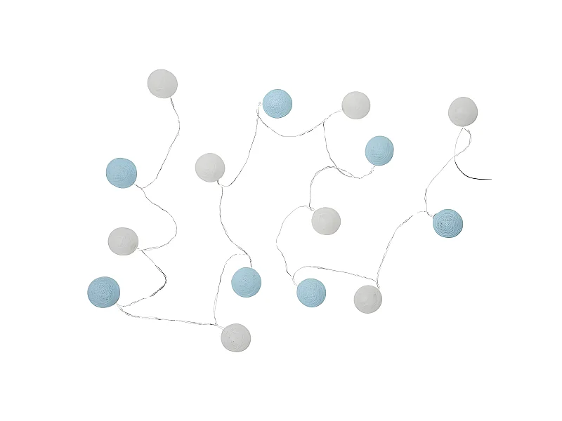 Guirlande Lumineuse Led "Boule" 360cm Blanc & Bleu