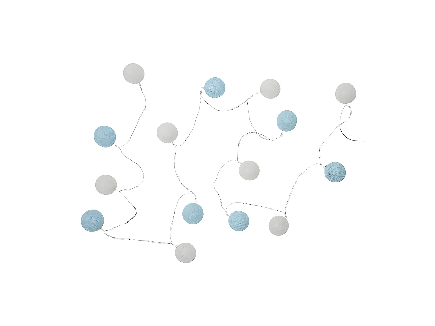 Guirlande Lumineuse Led "Boule" 360cm Blanc & Bleu