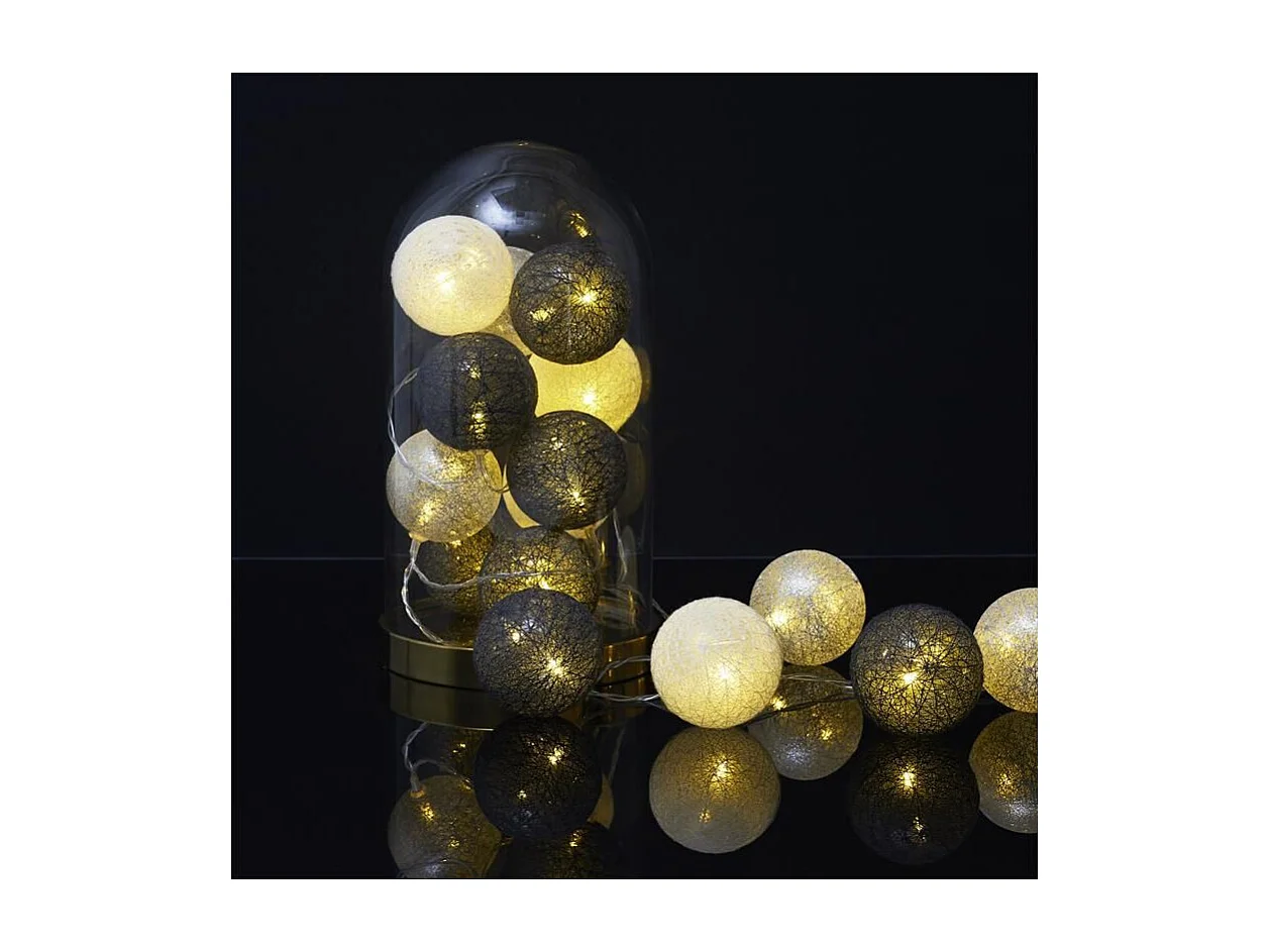 Guirlande Lumineuse Led "Boule" 360cm Bleu & Gris