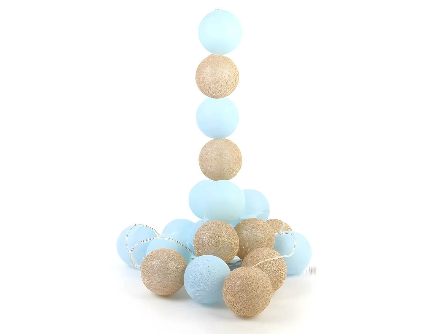 Guirlande Lumineuse à Led "20 Boules" 345cm Bleu & Or