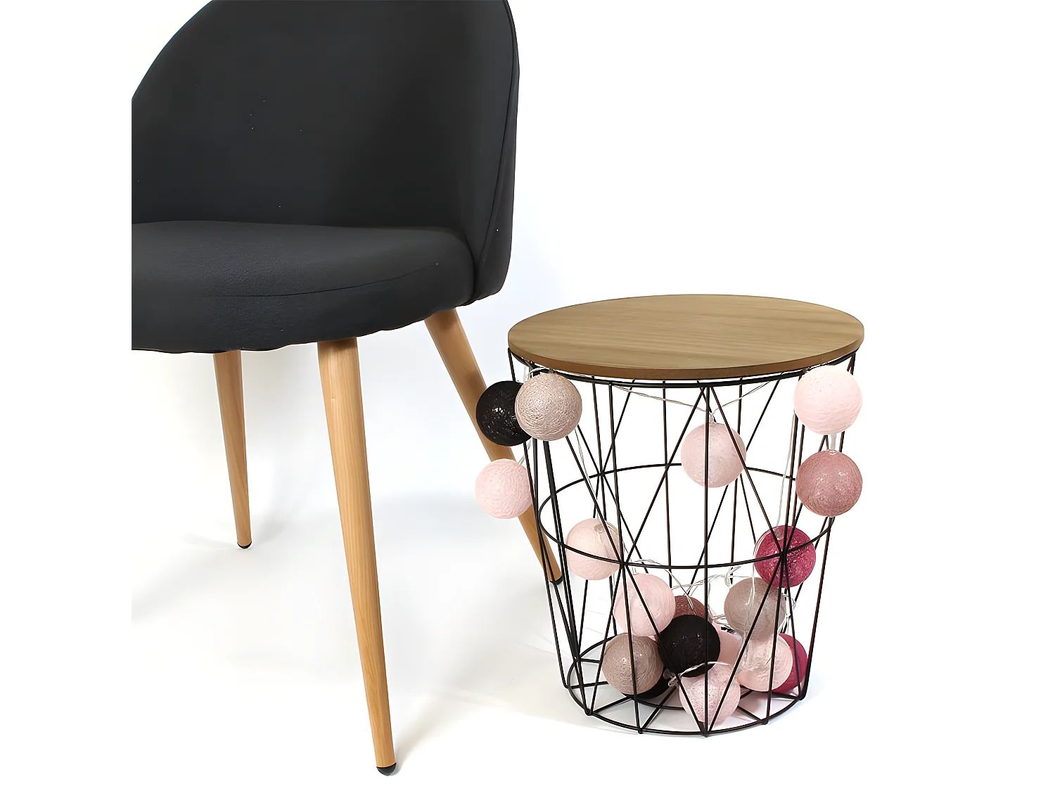 Guirlande Lumineuse à Led "10 Boules" 175cm Taupe