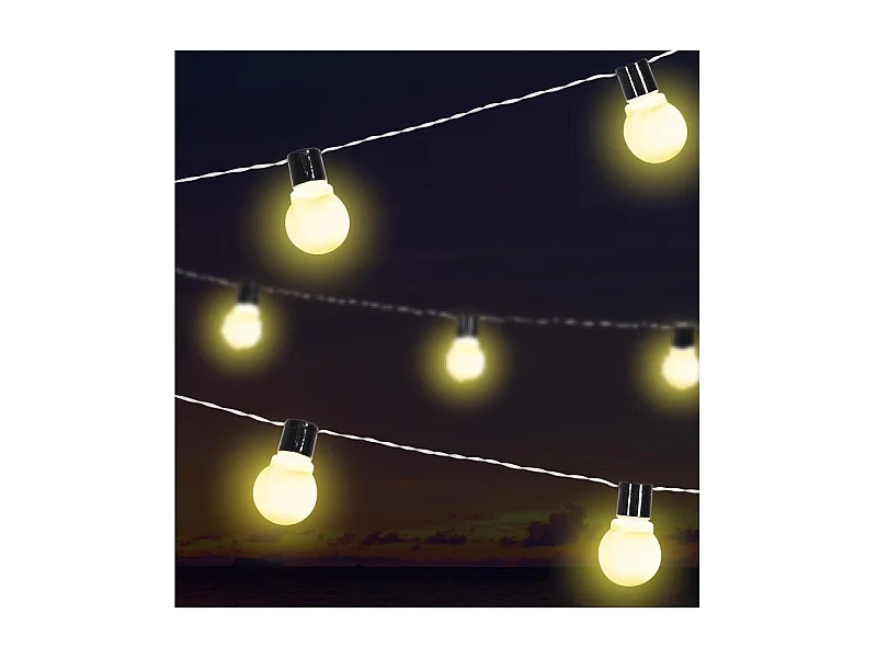 Guirlande Lumineuse Led "Boules" 180cm Blanc