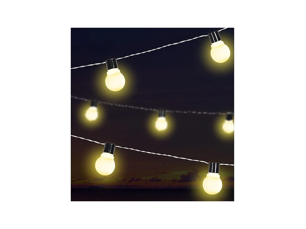 Guirlande Lumineuse Led "Boules" 180cm Blanc