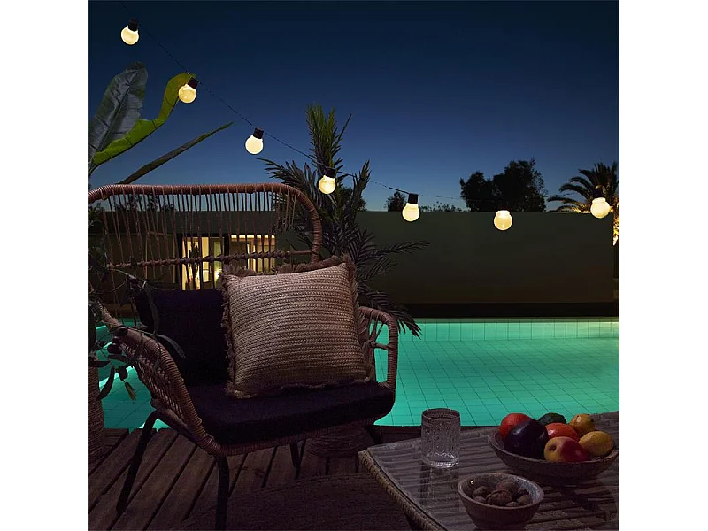 Guirlande Lumineuse Led "Boules" 180cm Blanc