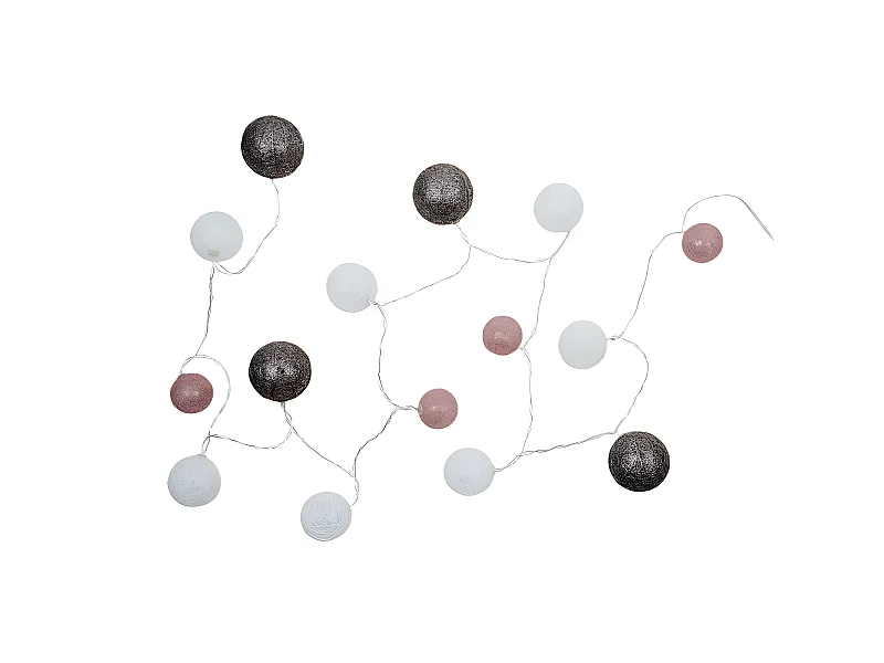 Guirlande Lumineuse Led "Boule" 360cm Rose