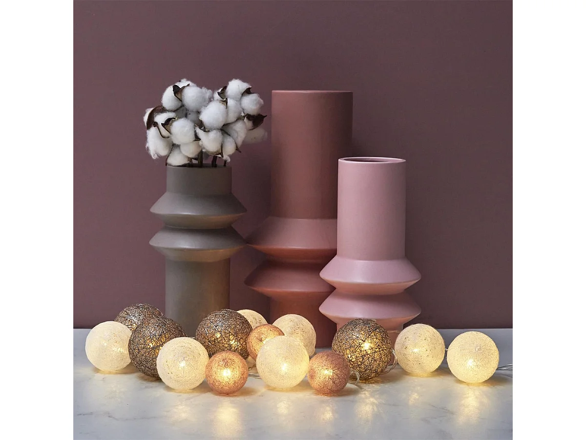 Guirlande Lumineuse Led "Boule" 360cm Rose