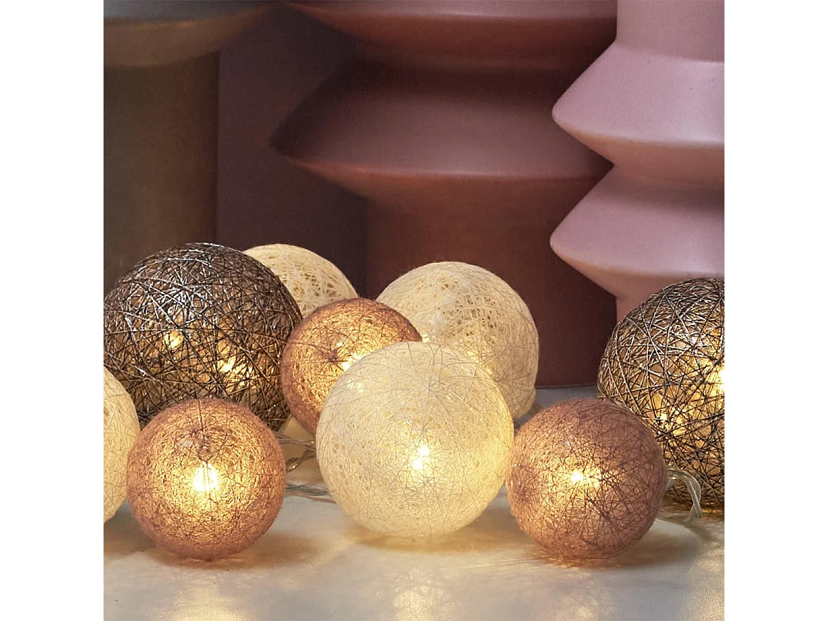 Guirlande Lumineuse Led "Boule" 360cm Rose