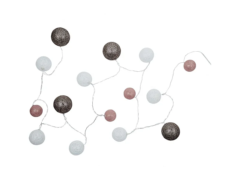 Guirlande Lumineuse Led "Boule" 360cm Rose