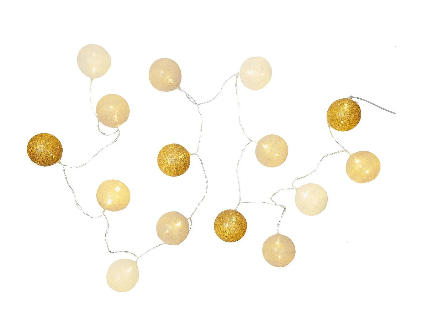 Guirlande Lumineuse Led "Boule" 360cm Blanc & Nude