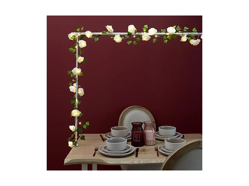 Guirlande Feuille 20 Led 2m Vert