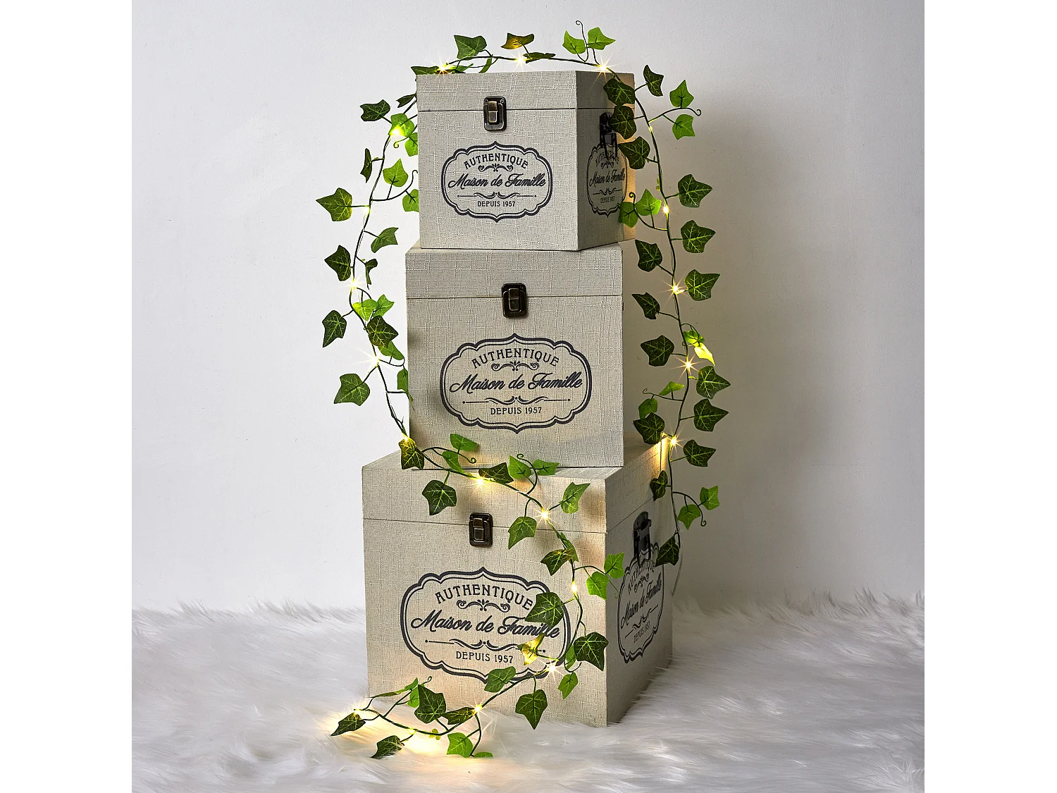 Guirlande Feuille 20 Led 2m Vert