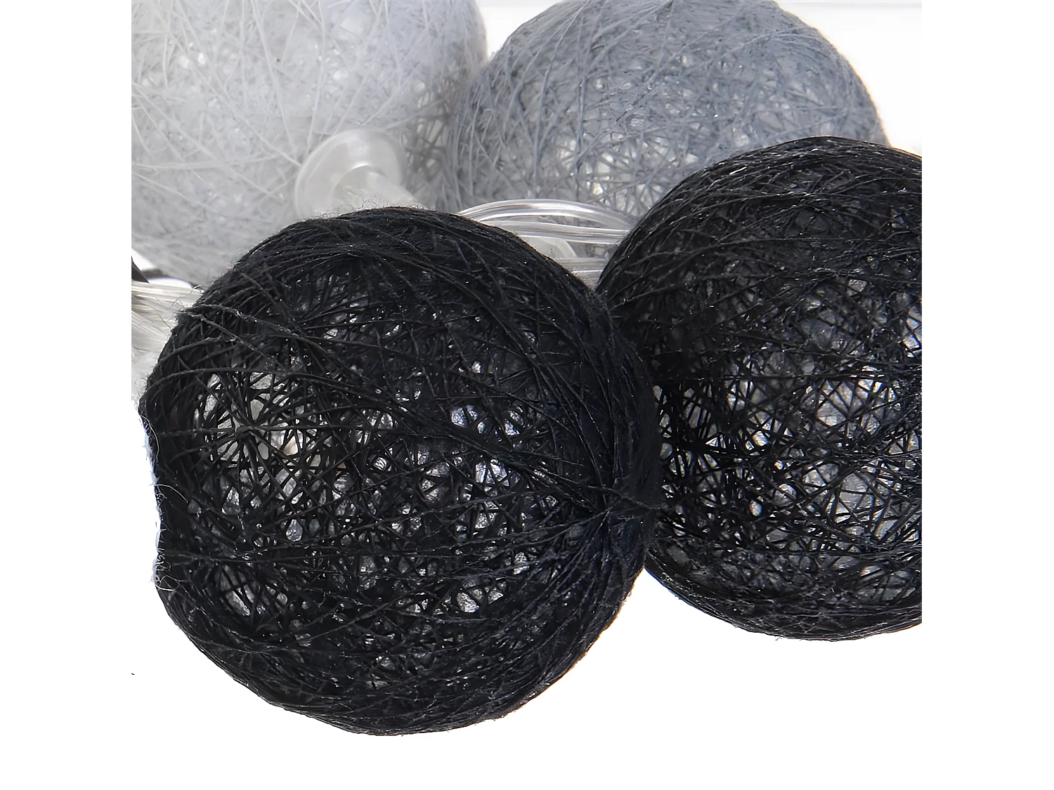 Guirlande Lumineuse à Led "10 Boules" 192cm Gris