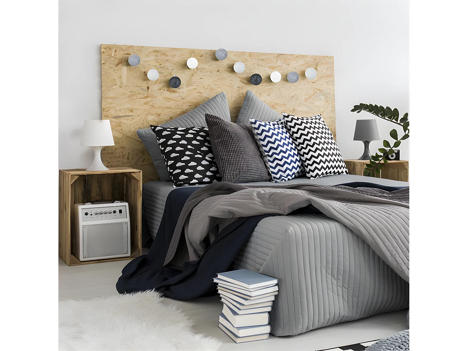 Guirlande Lumineuse à Led "10 Boules" 192cm Gris