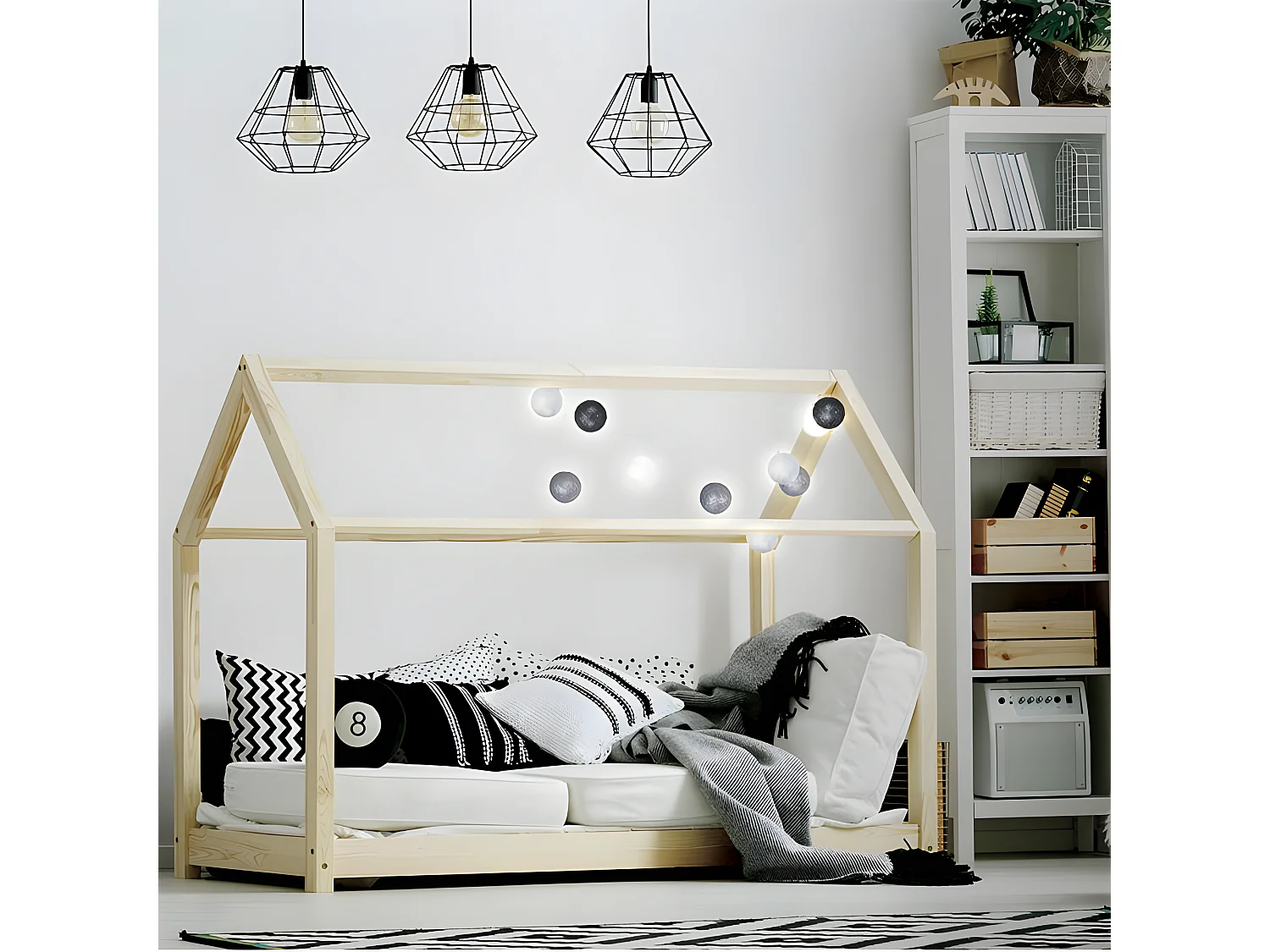 Guirlande Lumineuse à Led "10 Boules" 192cm Gris