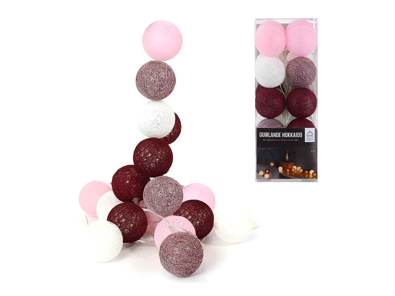 Guirlande Lumineuse Led "Hokkaido" 345cm Rose