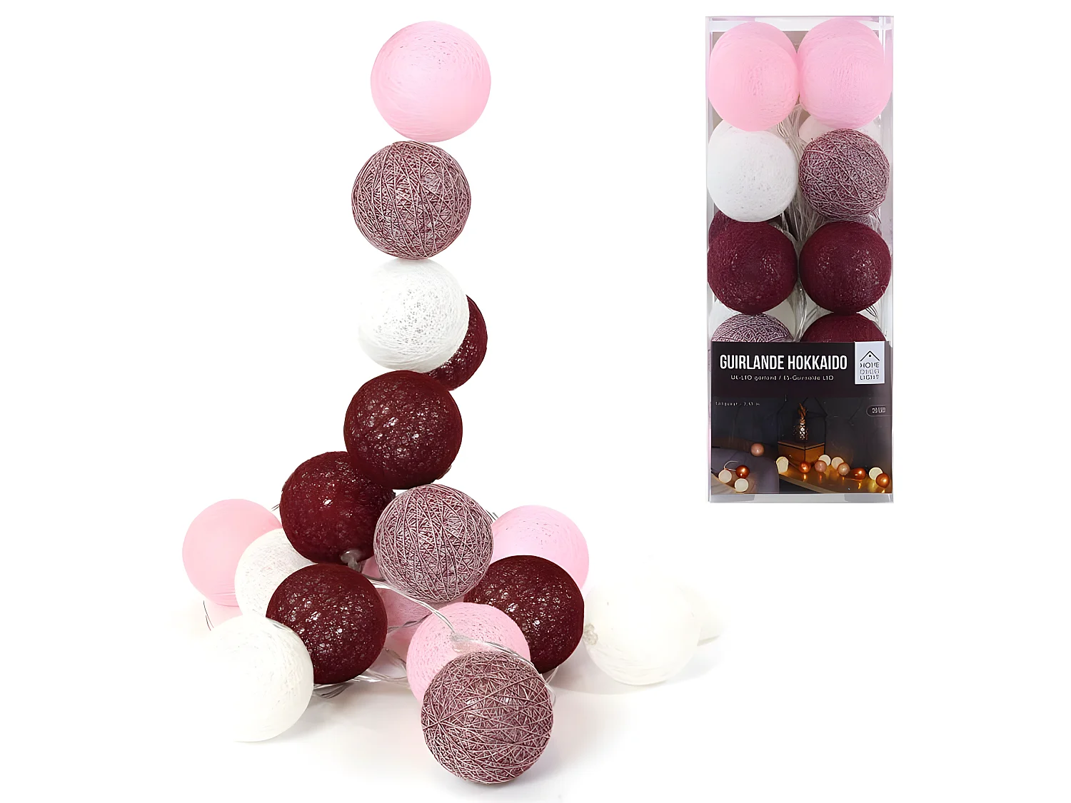 Guirlande Lumineuse Led "Hokkaido" 345cm Rose