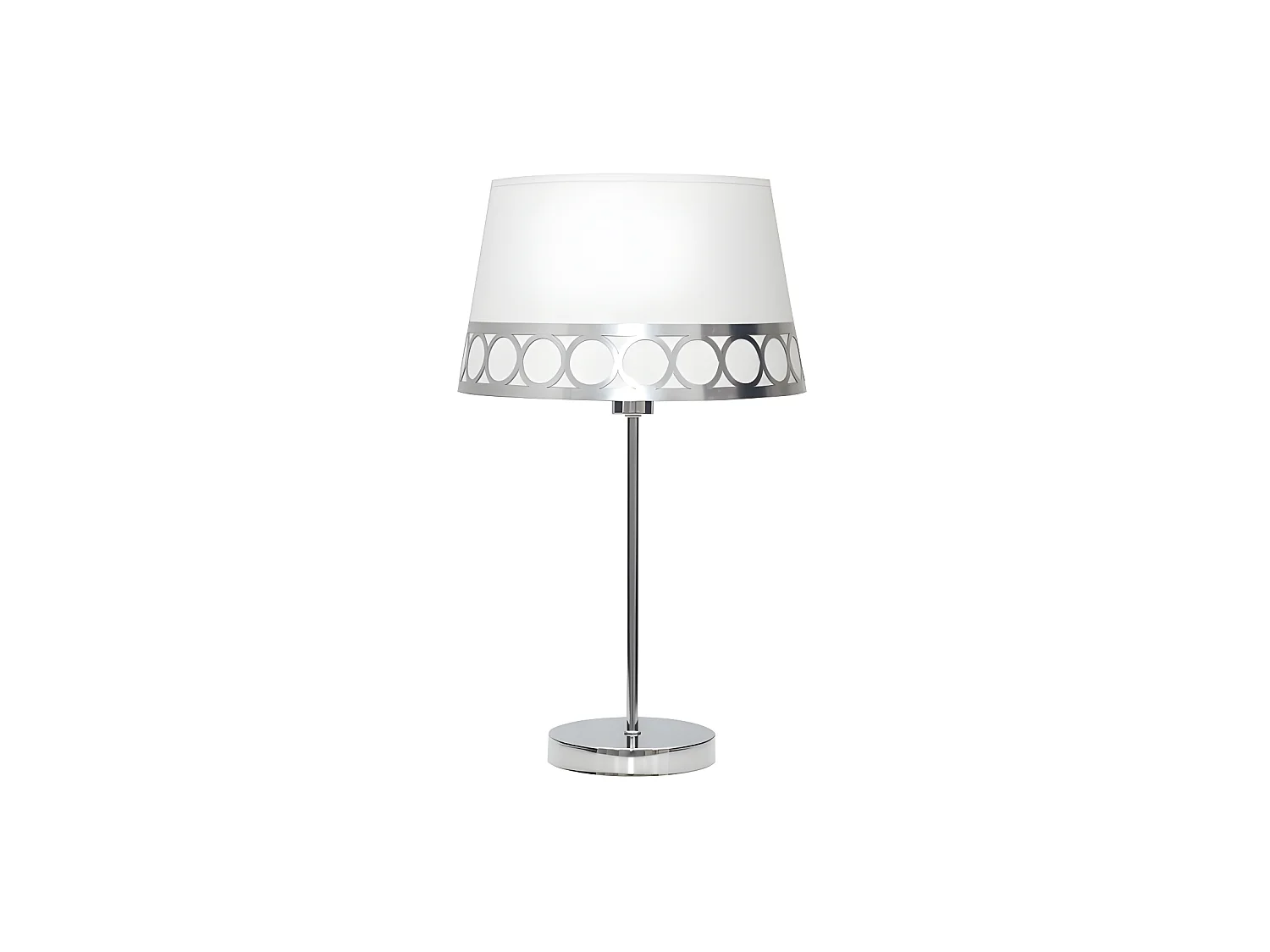 Dalia 1xe14 Lampe de table blanche/argent FABRILAMP.