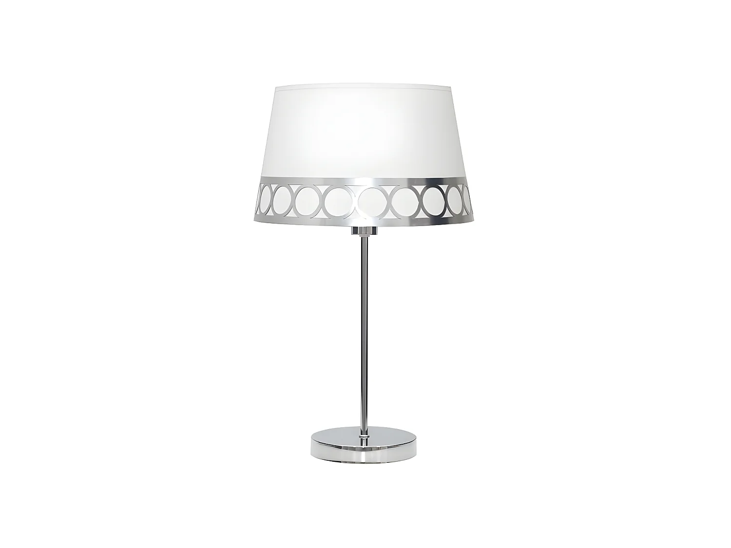 Dalia 1xe14 Lampe de table blanche/argent FABRILAMP.