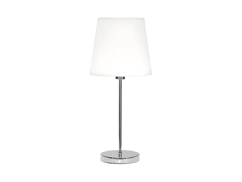 Lampe de table Maldives 1xe14 Chrome/Blanc 20d FABRILAMP.