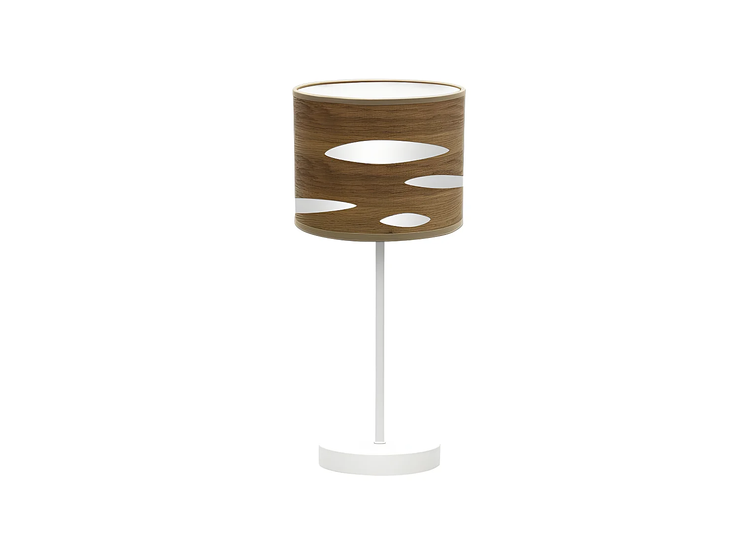 Bureau avec écran en bois couleur foncée Odra FABRILAMP