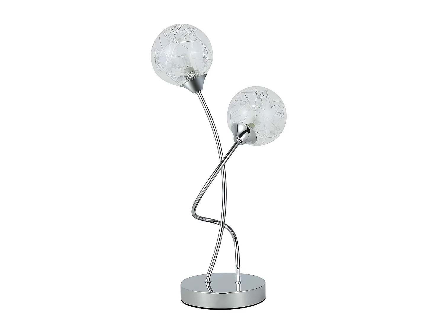 Table de deux luminaires RIO DE JANEIRO chrome FABRILAMP