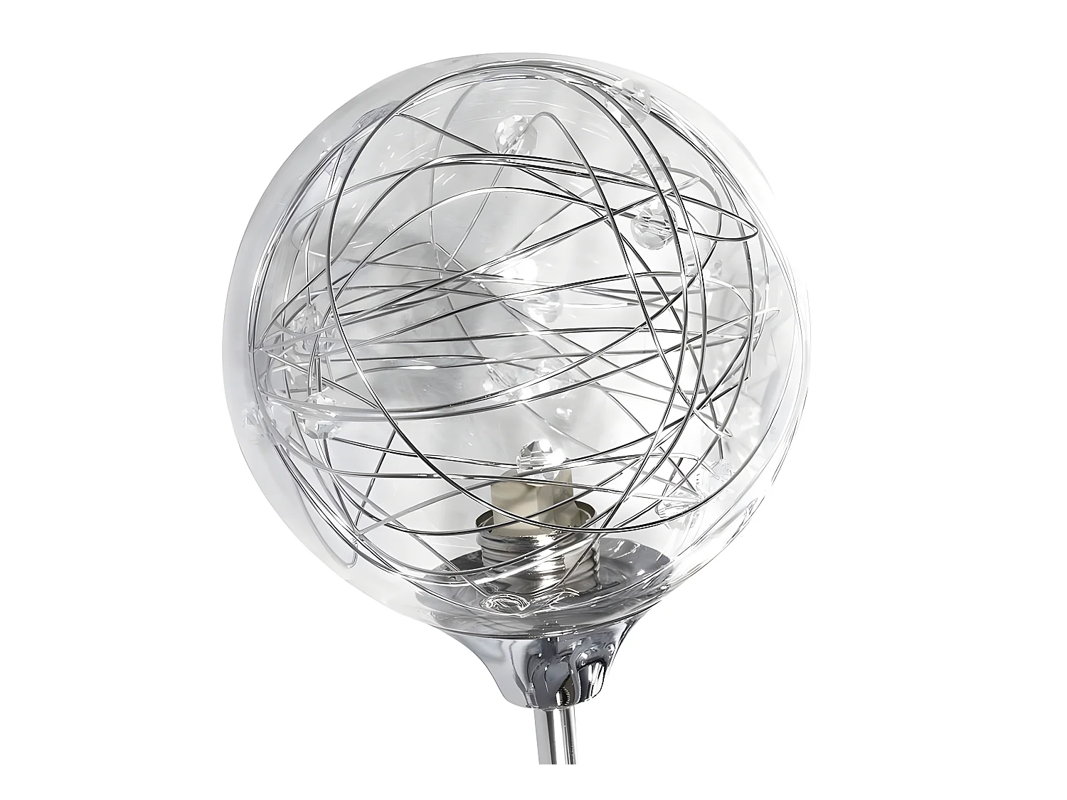 Table de deux luminaires RIO DE JANEIRO chrome FABRILAMP