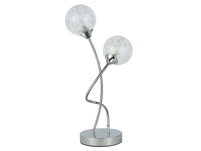 Desktop a due luci RIO DE JANEIRO cromato FABRILAMP