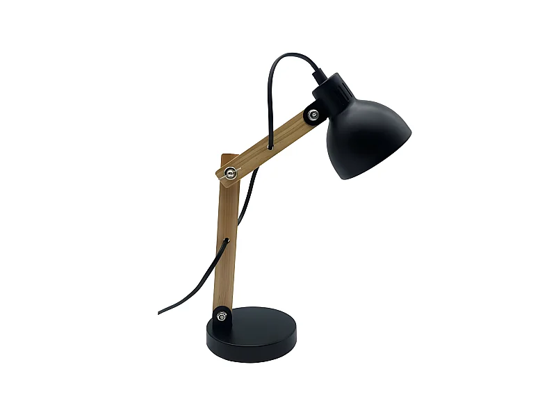 Flexo Articulable modèle Blai couleur Noir/hêtre FABRILAMP