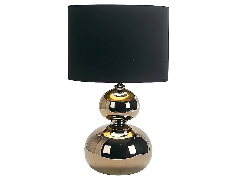 Modèle de table en céramique dorée ROA 1 FABRILAMP lumineuse