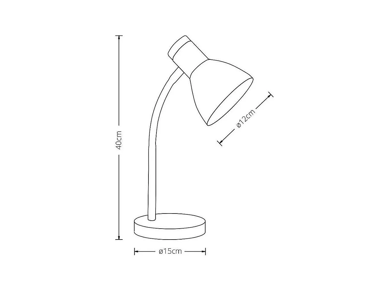 Flexo Orientable Acabado Negro Con Base De Madera Argos De
