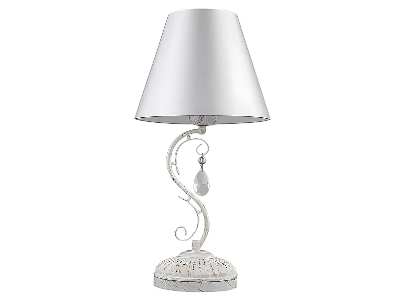 Bureau CLEMATIS blanc avec écran FABRILAMP