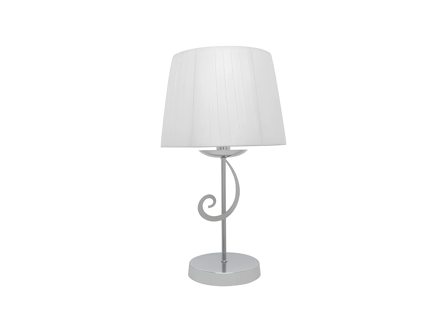 Desktop Luxor 1xe14 Chrome Pant. Blanc 45x25x25 Cm