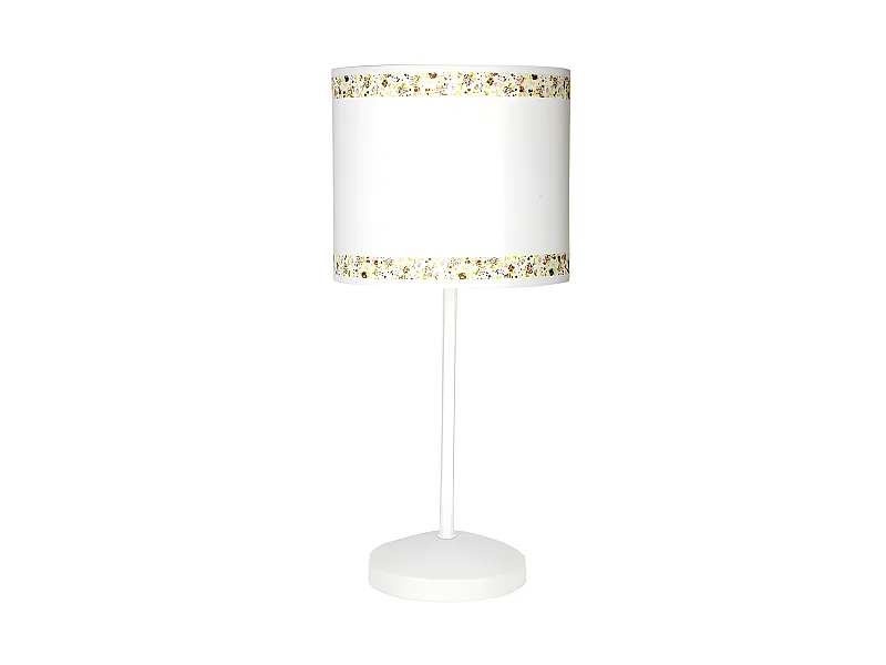 Lampada da Tavolo Border White/Brown 1xe14 di FABRILAMP.