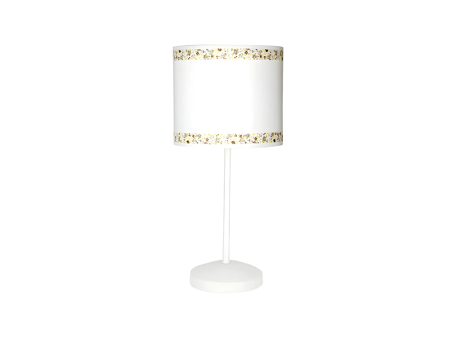 Cenefa White/Brown Table Lamp 1xe14 FABRILAMP.