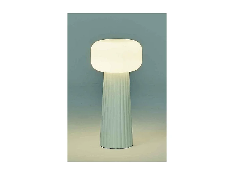 Lampe de table FARO en verre blanc de MANTRA