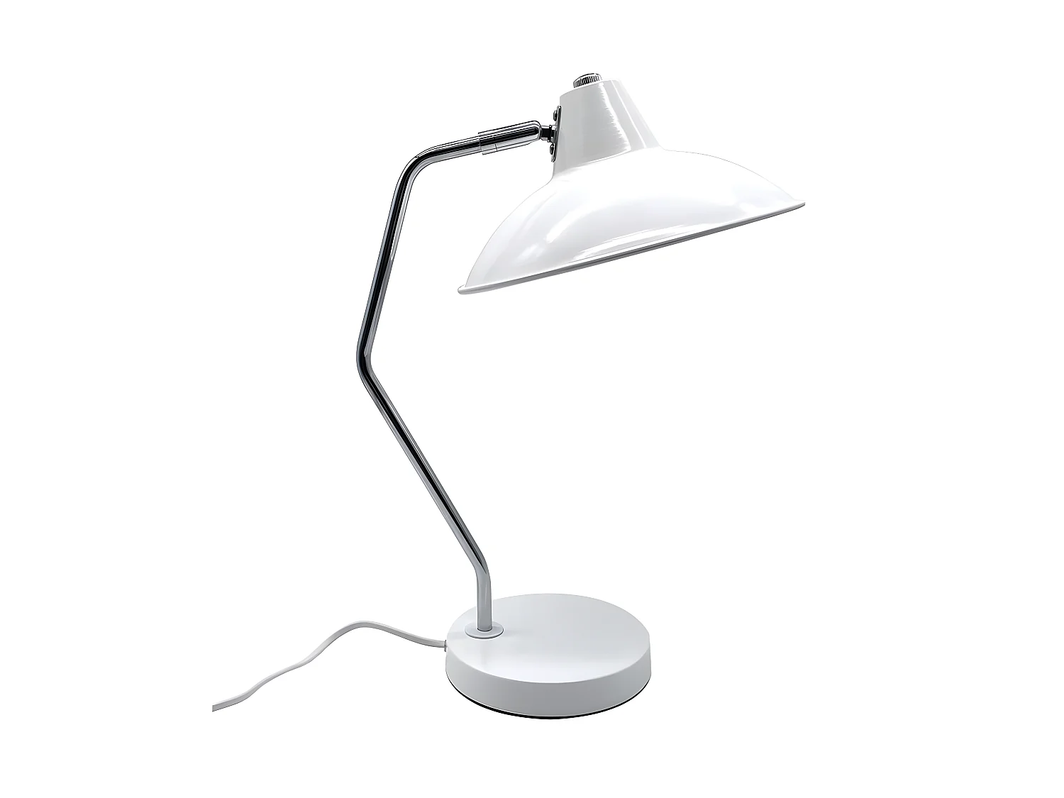 Flexo Bianco Benchtop Orientabile E Articulable Elian FABRILAMP