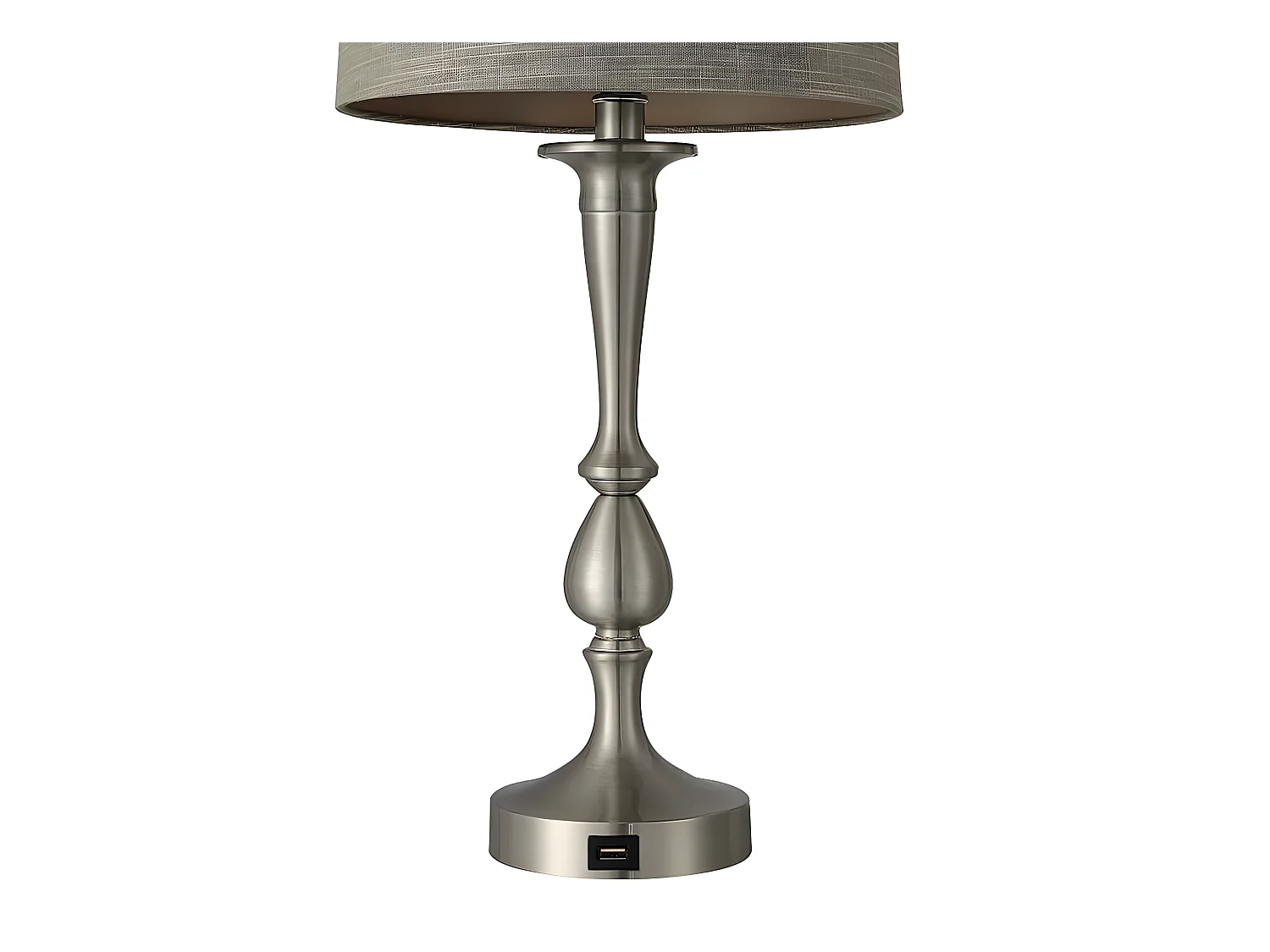 Lampe de bureau KHALIFA avec port USB NICKEL FABRILAMP