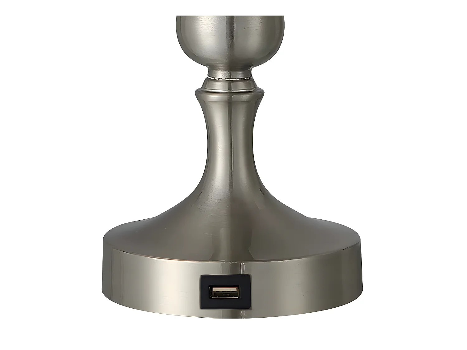 Lampe de bureau KHALIFA avec port USB NICKEL FABRILAMP