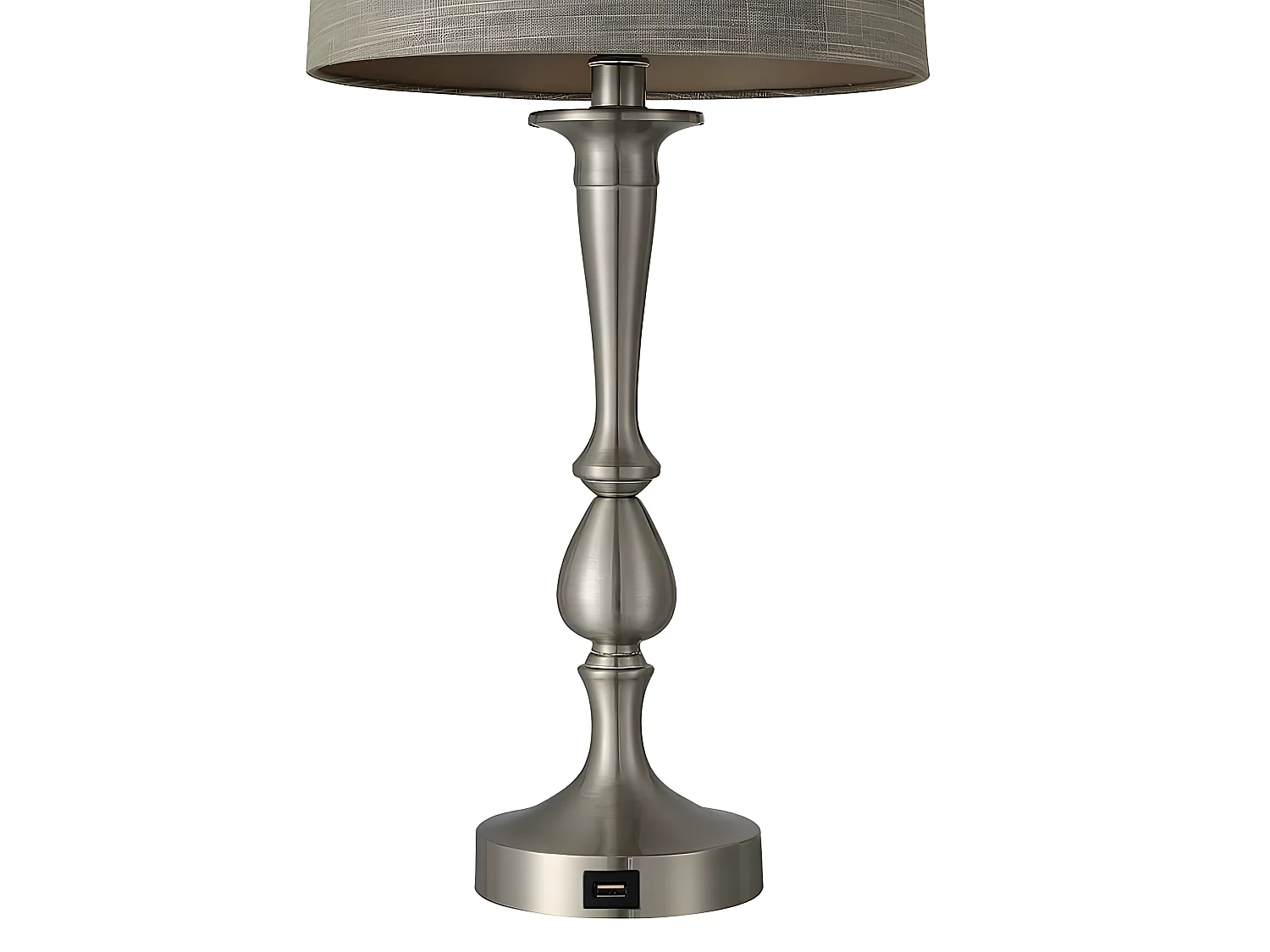 Lampe de bureau KHALIFA avec port USB NICKEL FABRILAMP