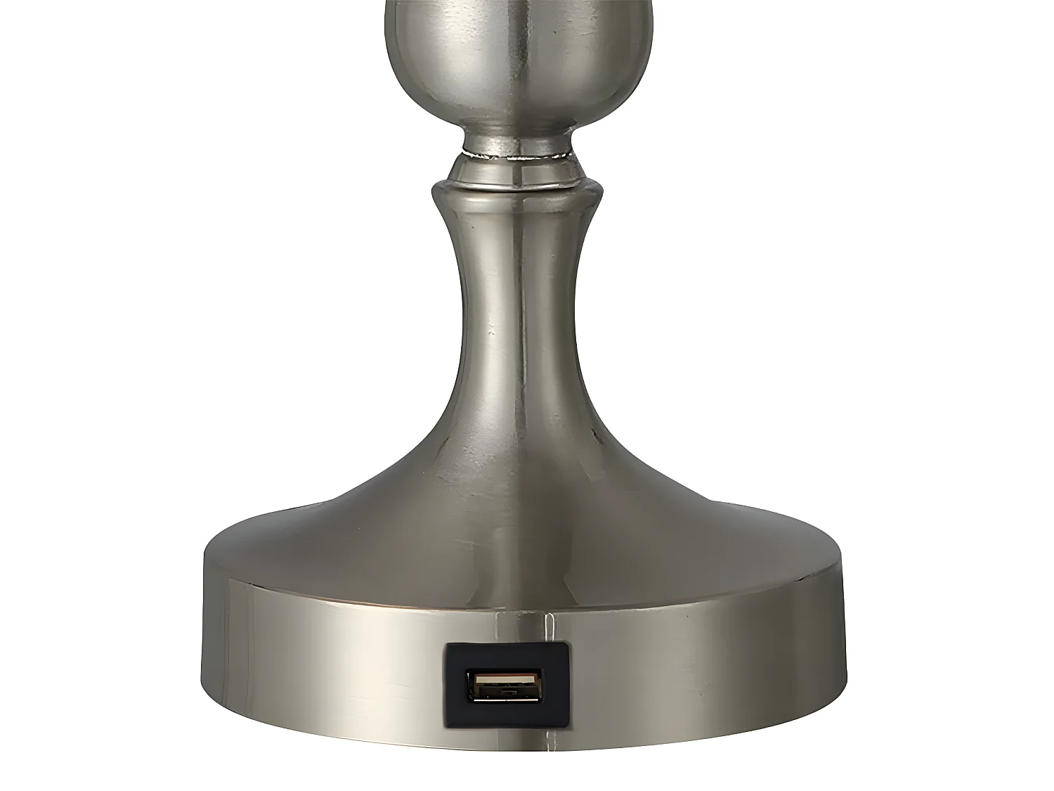 Lampe de bureau KHALIFA avec port USB NICKEL FABRILAMP