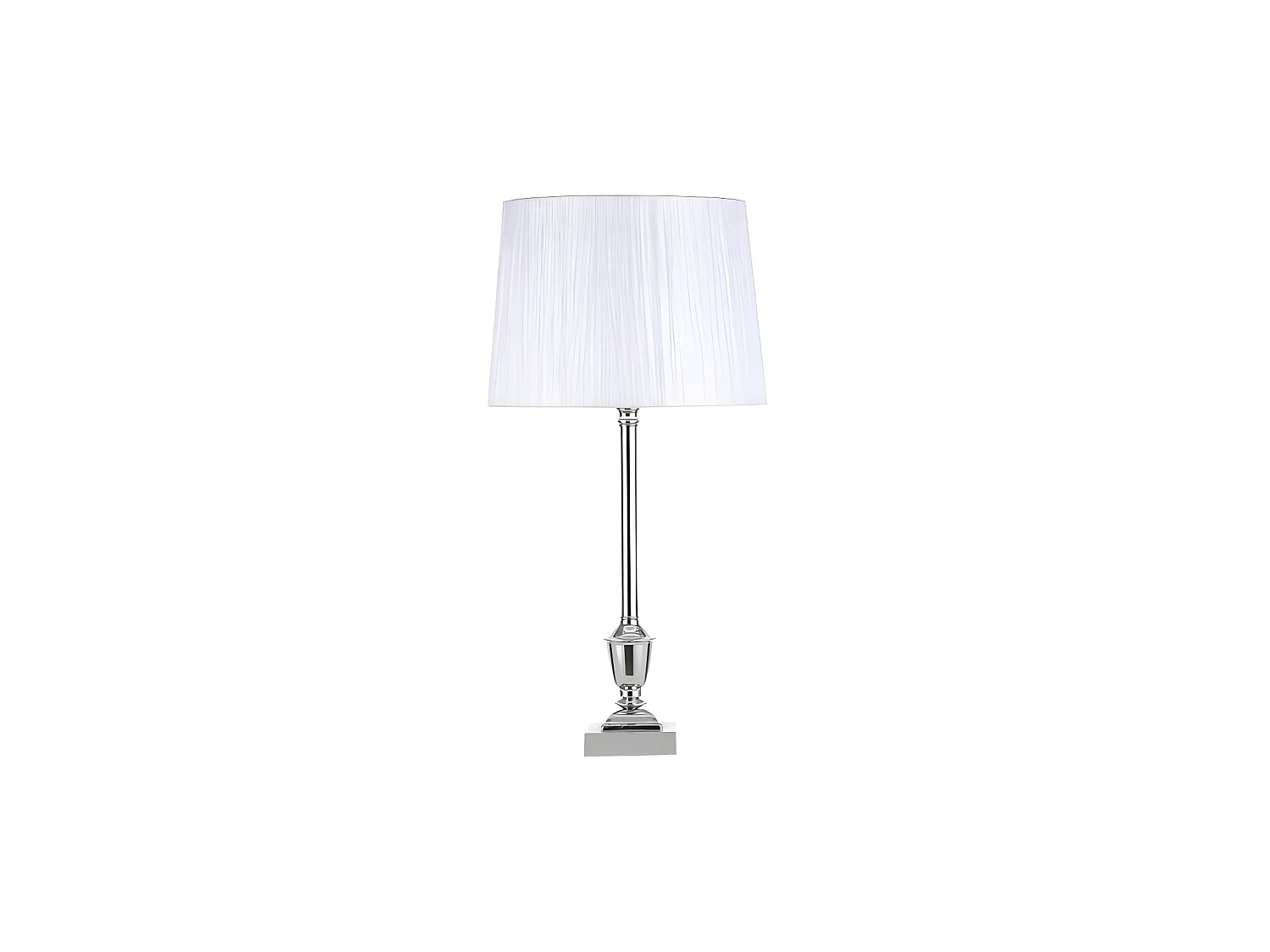 Bureau Chrome avec écran blanc modèle ROBLE 60 cm FABRILAMP