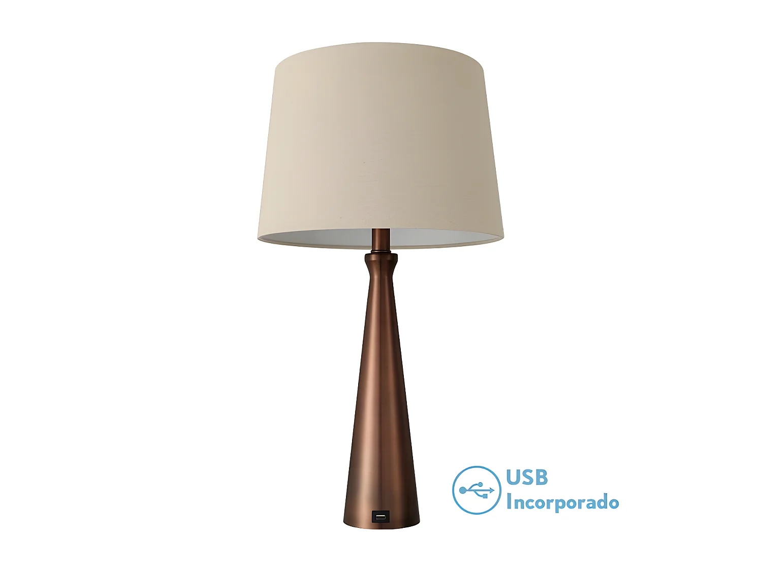 Novità in Desktop con porta USB modello PEARL marrone FABRILAMP