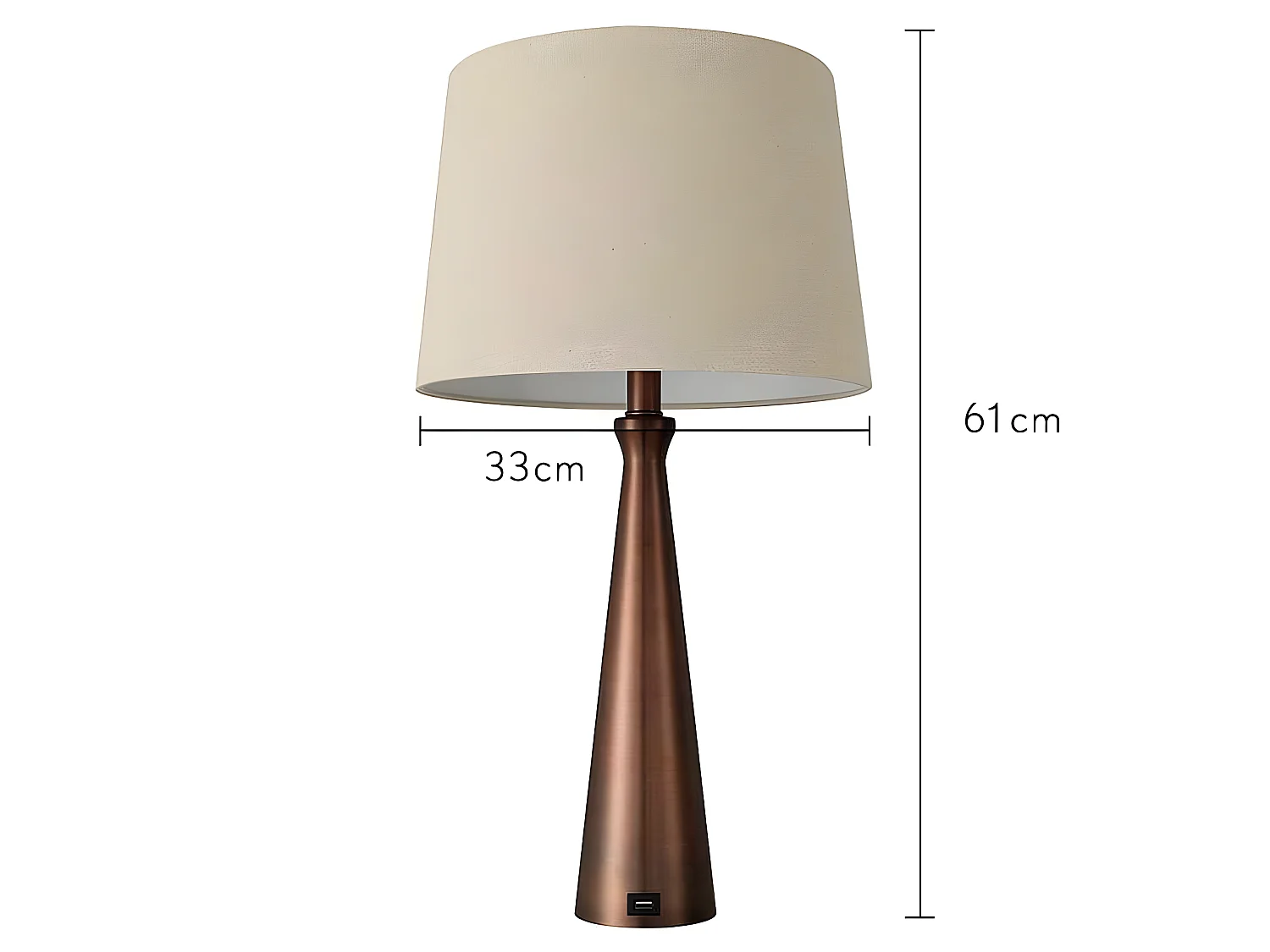 Novità in Desktop con porta USB modello PEARL marrone FABRILAMP