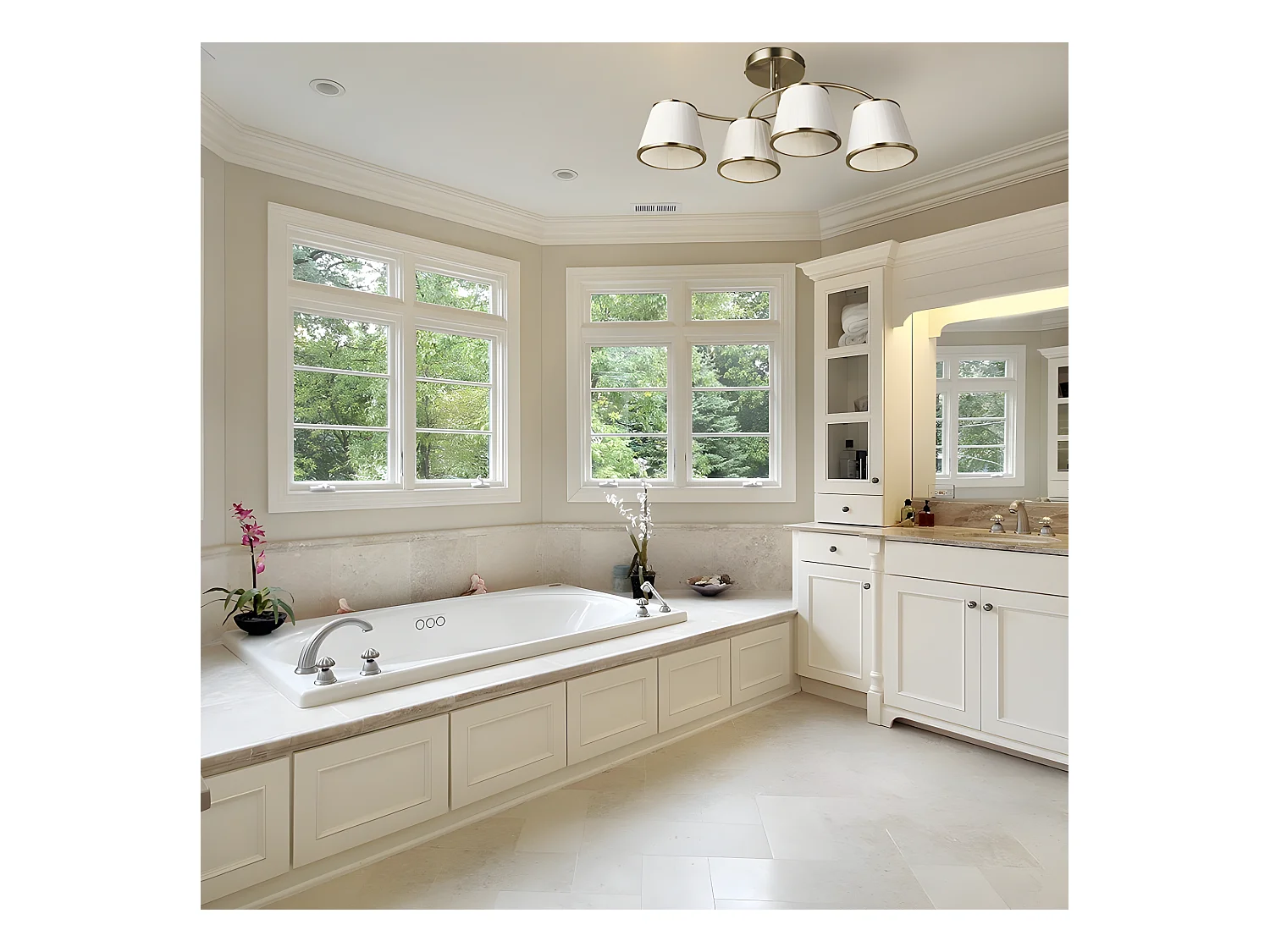 Desktop con schermo modello LANTANAS chrome FABRILAMP