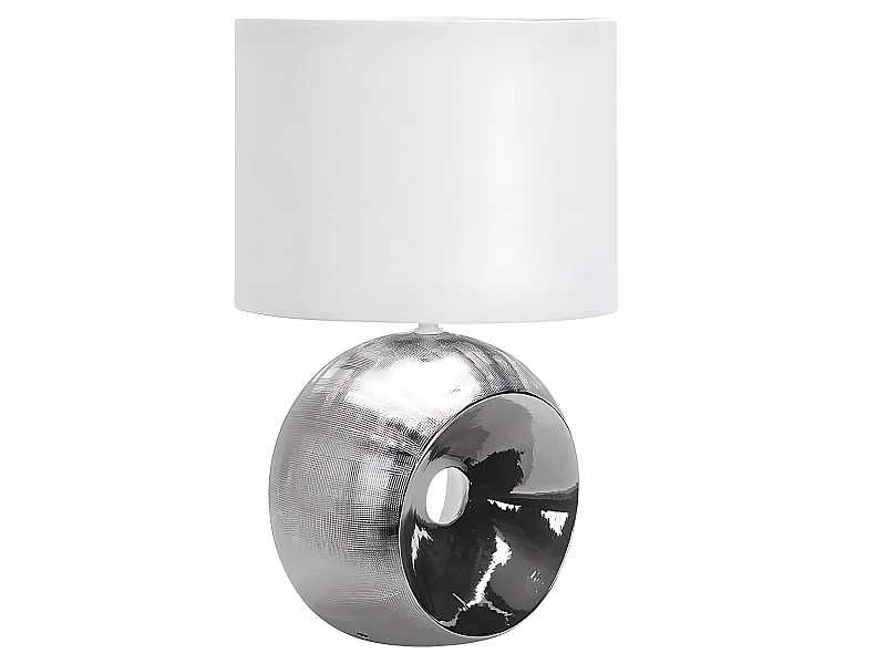 Modello desktop EA cromato con schermo bianco FABRILAMP